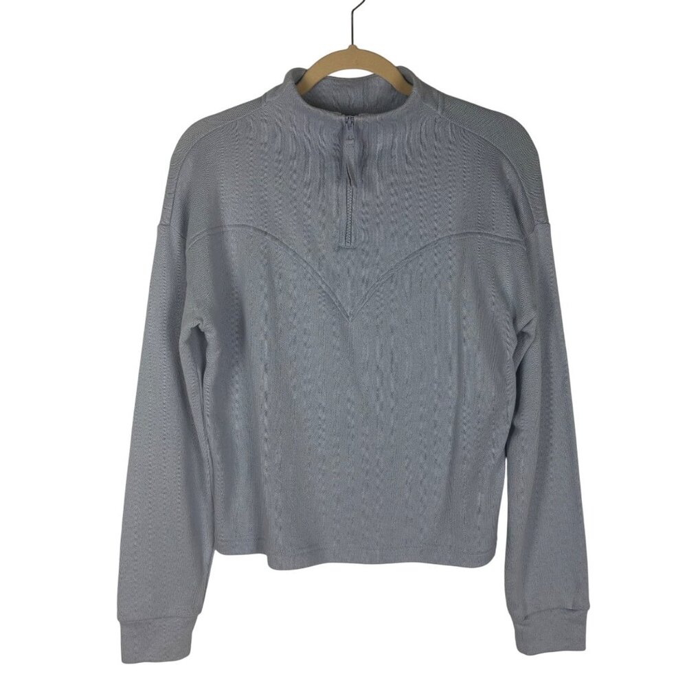 Z By Zella M Light Blue Half-Zip Pullover Sweater Athletic Athleisure Top